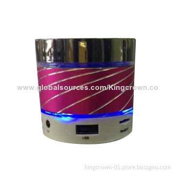 Mini Bluetooth speakers with colorful lighting, 3W output power with TF card and USB port
